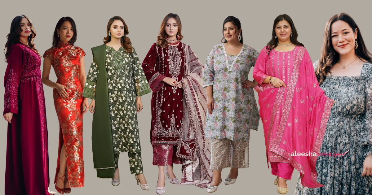 Pakistani & South Asian Dresses For UAE Weather For Women Of All Sizes, Especially Curvy