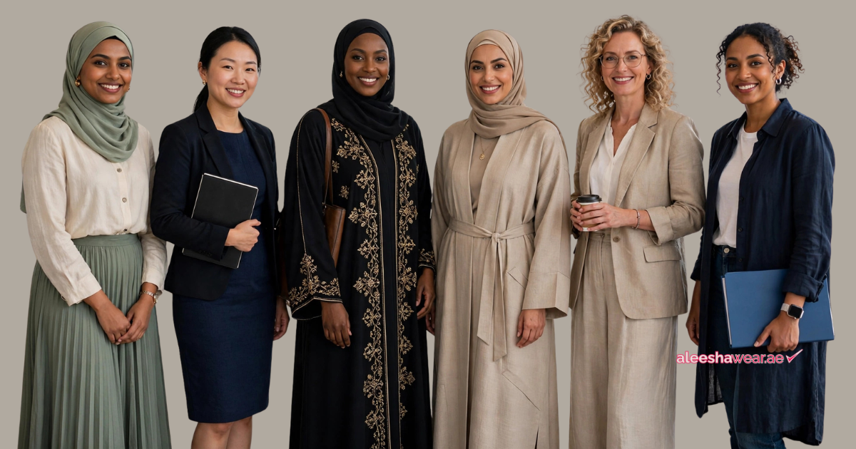 Affordable Modest Formal Dresses for Working Women in UAE aleeshawear.ae Affordable Modest Formal Dresses for Working Women in UAE
